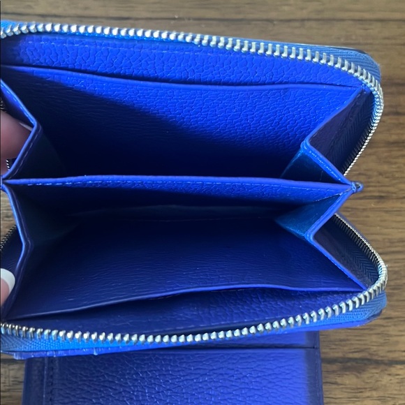 MCM Royal Blue studded Leather Wallet - Picture 5 of 6